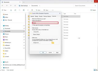 Windows 11 change folder view template