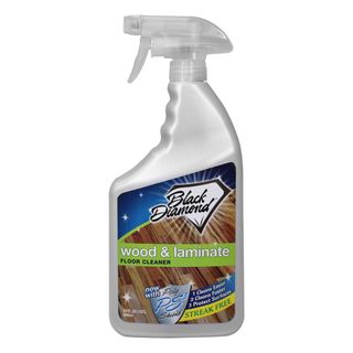 Black Diamond Wood & Laminate Floor Cleaner bottle against white background