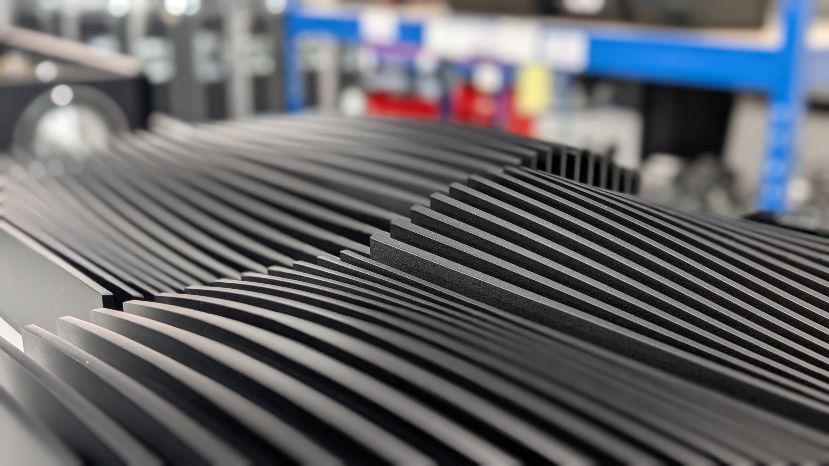 The rippling aluminium surface of the Statement
