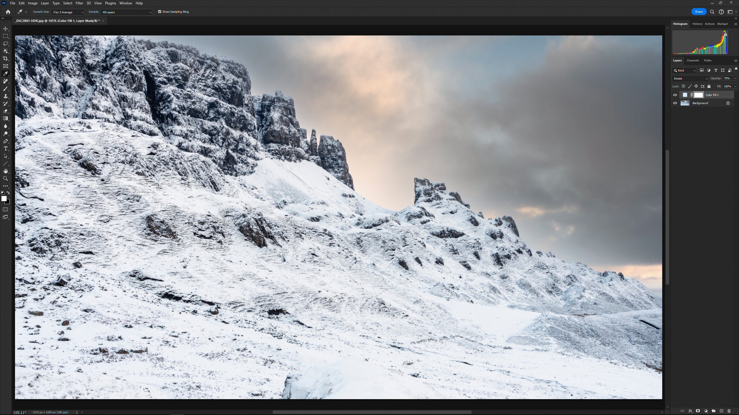 Snow in photoshop