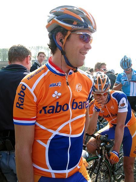 Leon Van Bon (Rabobank) at the hot start in Compi&egrave;gne.