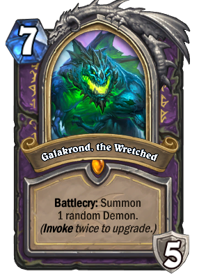 Hearthstone Legendary Galakrond the Wretched Warlock Hero Dragon Descent of Dragons