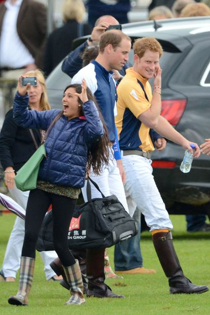 Prince William and Harry cause hysteria at the polo