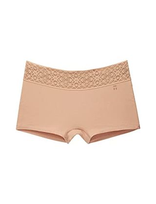 Best Underwear 2023 | Tommy John Women's Underwear, Boyshort Panties, Cool Cotton Fabric, 3 Pack (Large, Maple Sugar - Lace)