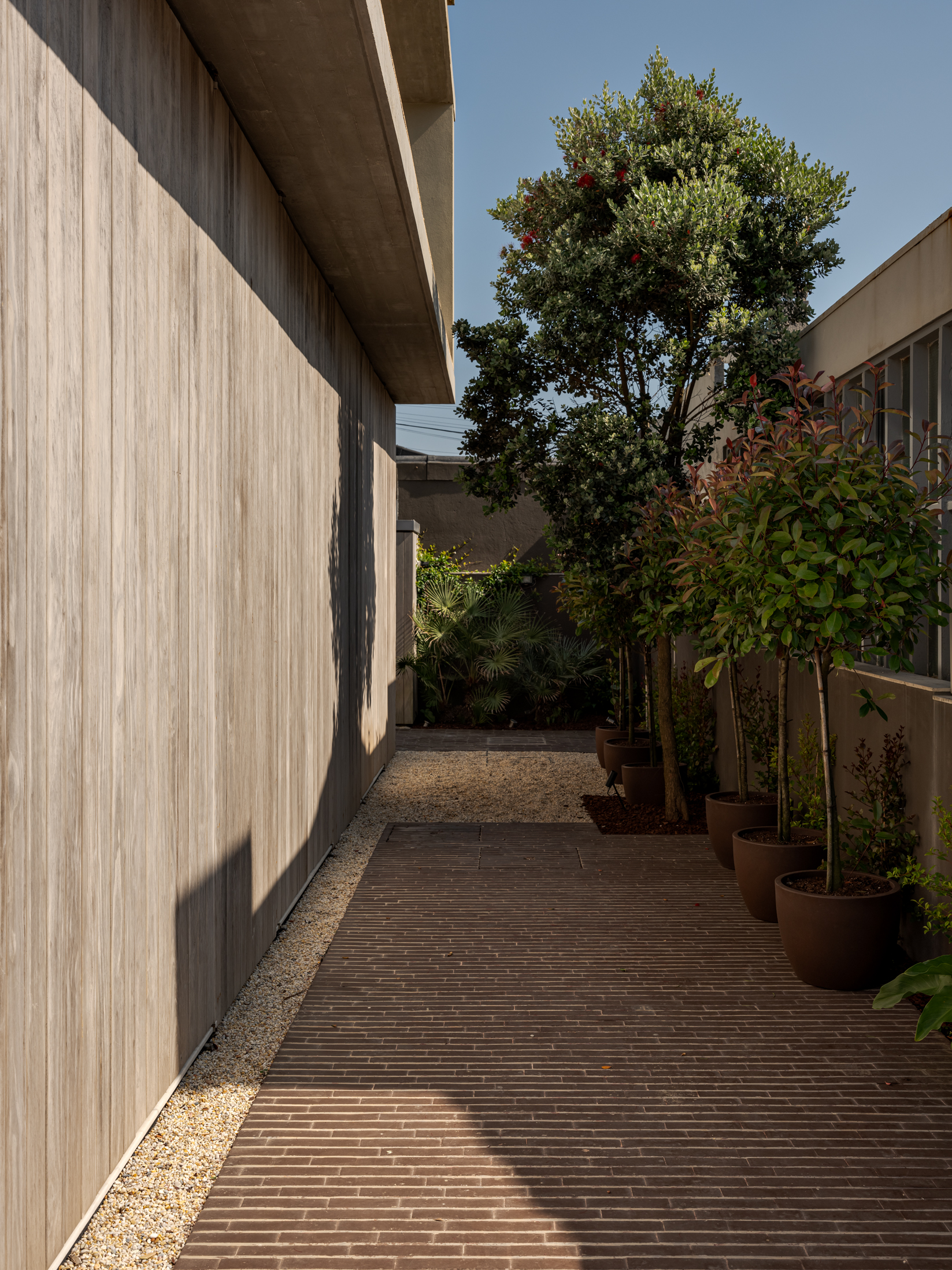 The private courtyard garden on the ground floor at Casa Lavra