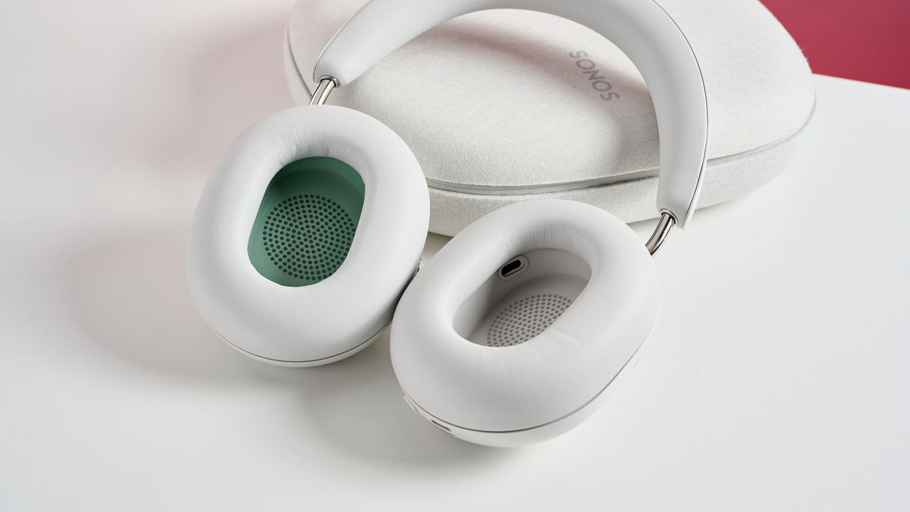 Sonos Ace headphones with pads face up