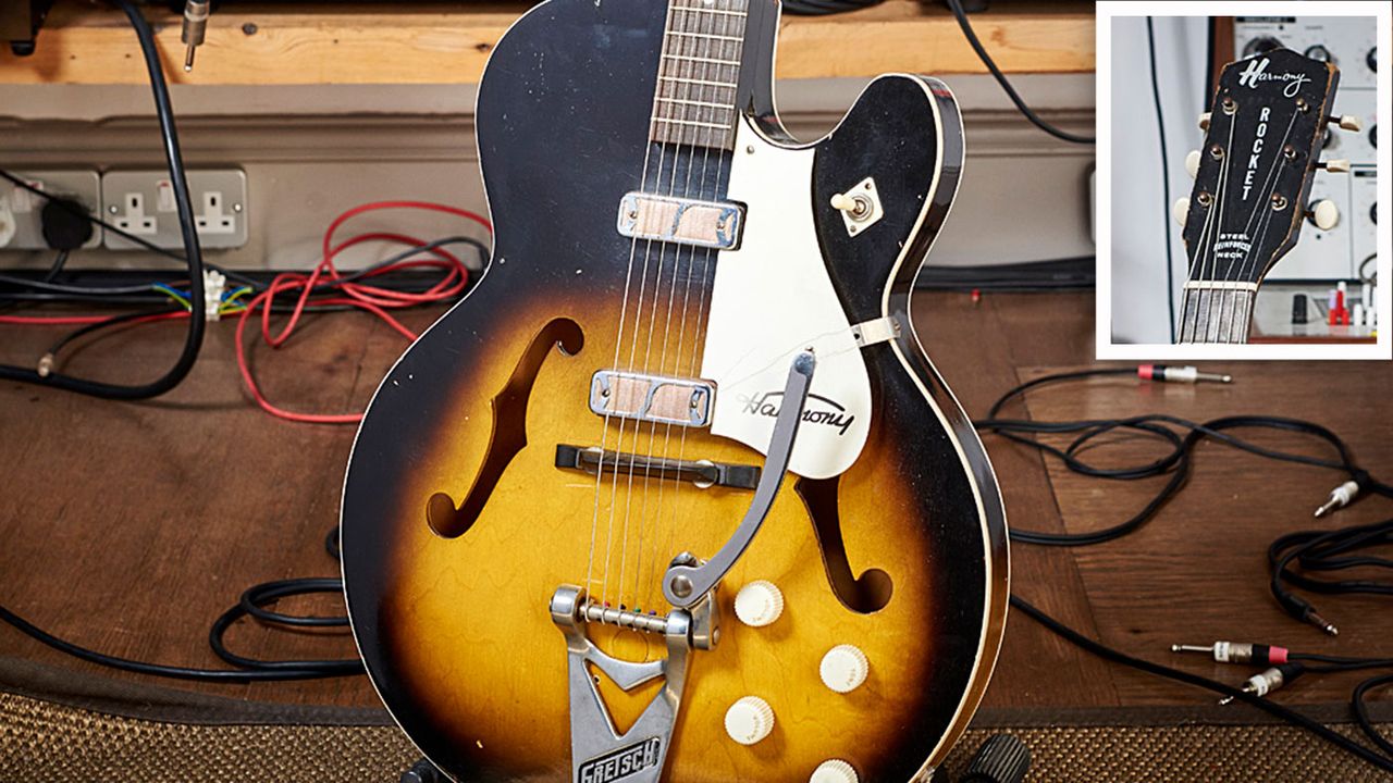 Adrian modified this guitar after buying it on eBay &ldquo;I recently had a Bigsby fitted. It&rsquo;s tuned to E flat,&rdquo; he says. &ldquo;I use it with Portishead a lot&rdquo;