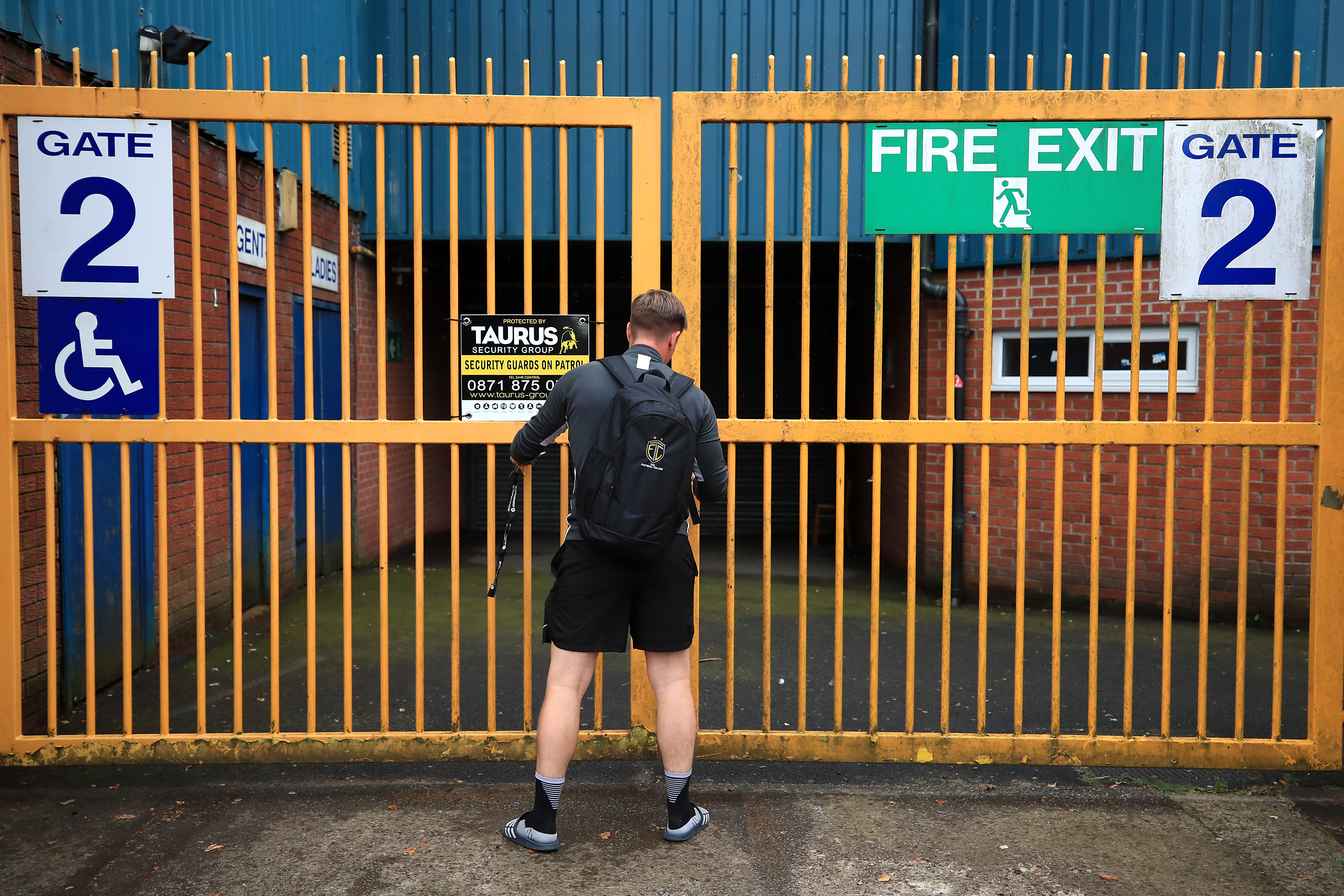 The gates are locked at Gigg Lane