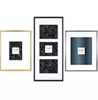 Studio 3B 3-Opening 5-Inch x 7-Inch Matted Frame in Gold for $16, at Bed Bath &amp; Beyond