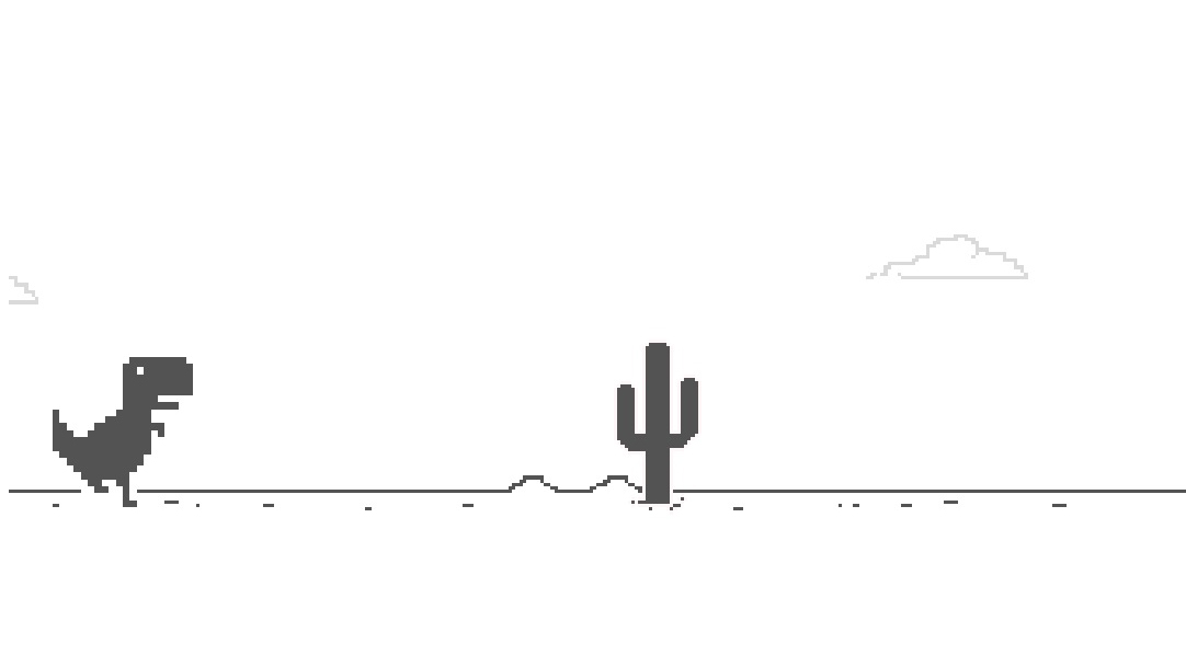 The dinosaur game in chrome you can play when offline