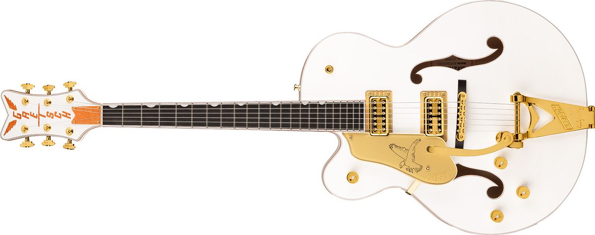Gretsch G6136TG-LH Players Edition Falcon Hollow Body with String-Thru Bigsby and Gold Hardware White