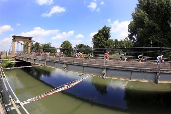 There were blue skies over the Tour de France