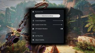 PSVR 2 options menu