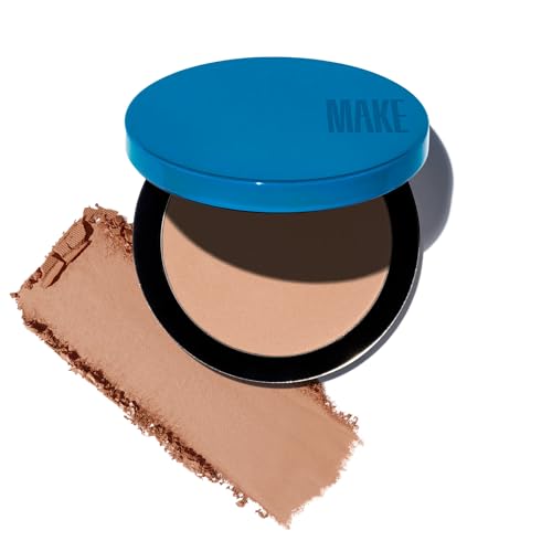Make Beauty Skin Mimetic Microsuede Bronzer Powder - Matte Bronzing Powder Contour, Buildable Formula, Non Comedogenic, Long Lasting Color. Shade - Full Moon, for Fair Skin