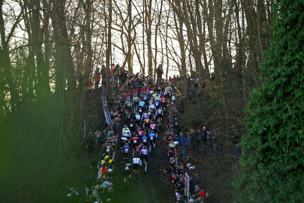 Men field climbs at UCI Cyclocross World Cup Namur
