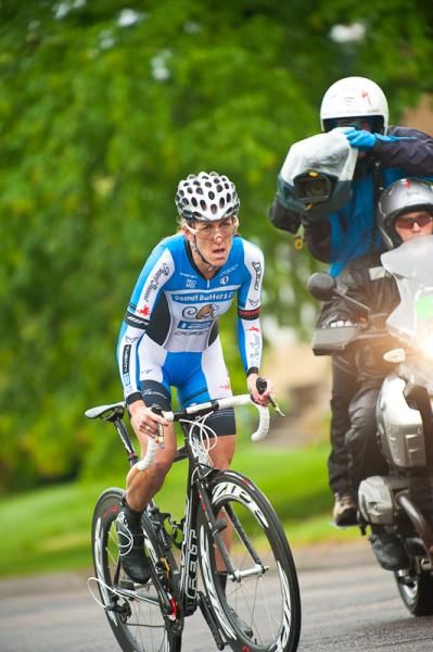 Kristin Armstrong (Peanut Butter &amp; Co TWENTY12) rode into the race lead with a 14:30.160 much like she did in the earlier editions she won.