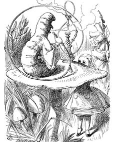 In Lewis Carroll's "Alice in Wonderland" a hookah-smoking caterpillar puffs out colorful words and boasts "a very good height," at just 3 inches tall.