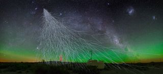 Researchers used the Pierre Auger Observatory in Argentina to track the particles generated by high-energy cosmic rays hitting Earth's atmosphere, calculating the powerful rays' origin.