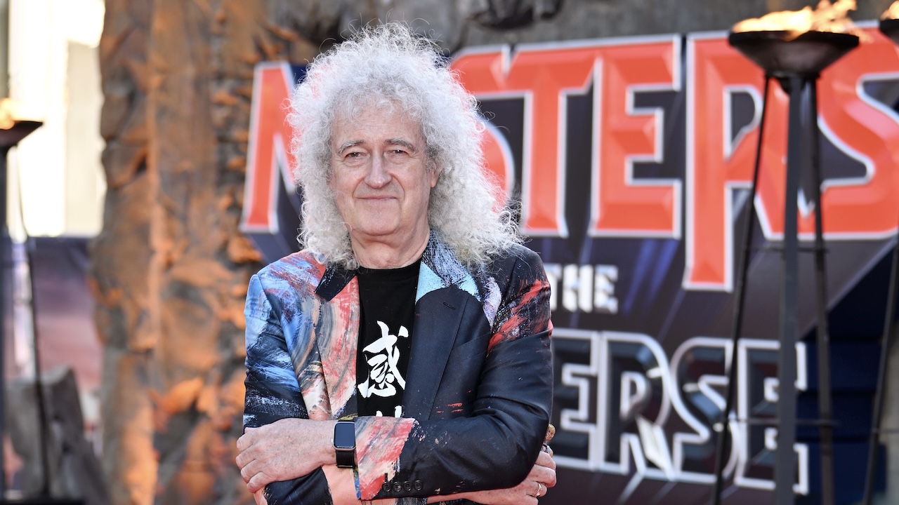 Brian May attends the "Masters Of The Universe" UK premiere