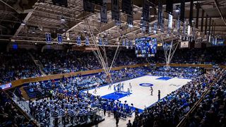 Duke ups its game-day experience with a Daktronics centerhung display.