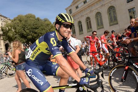 Esteban Chaves (Orica-Scott) was all smiles pre-stage