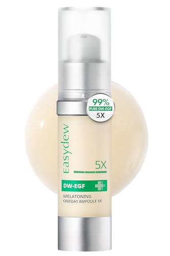 Easydew Dw-Egf Melatoning Ampoule 5x - Hydrating Dark Spot Serum With Niacinamide amp;amp; Glutathione for Uneven Skin - Fast Absorbing Day amp;amp; Night Ampoule Korean Skin Care (bottle 1.01 Fl Oz, Egf 5x)