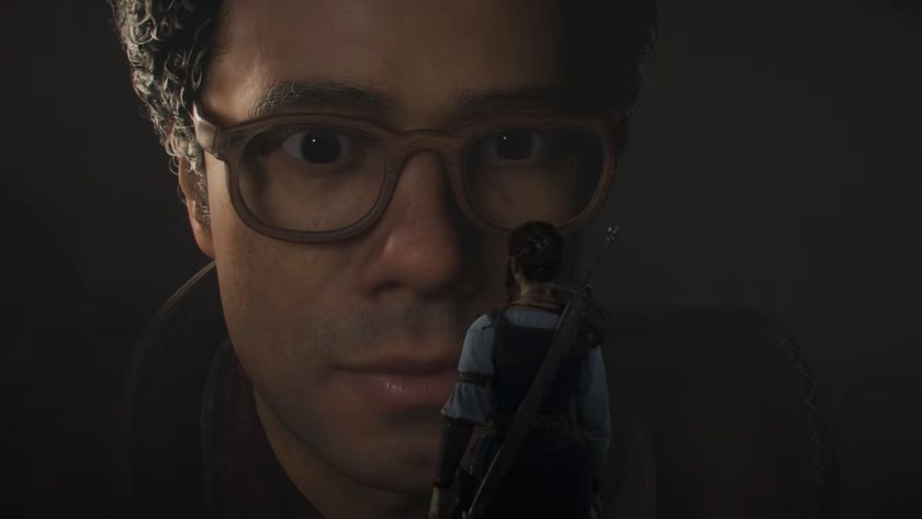 Fable screenshot of a giant man looking at the player