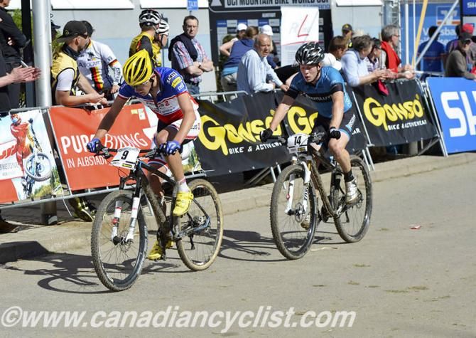 Jordan Sarrou and Jens Schuermans chase