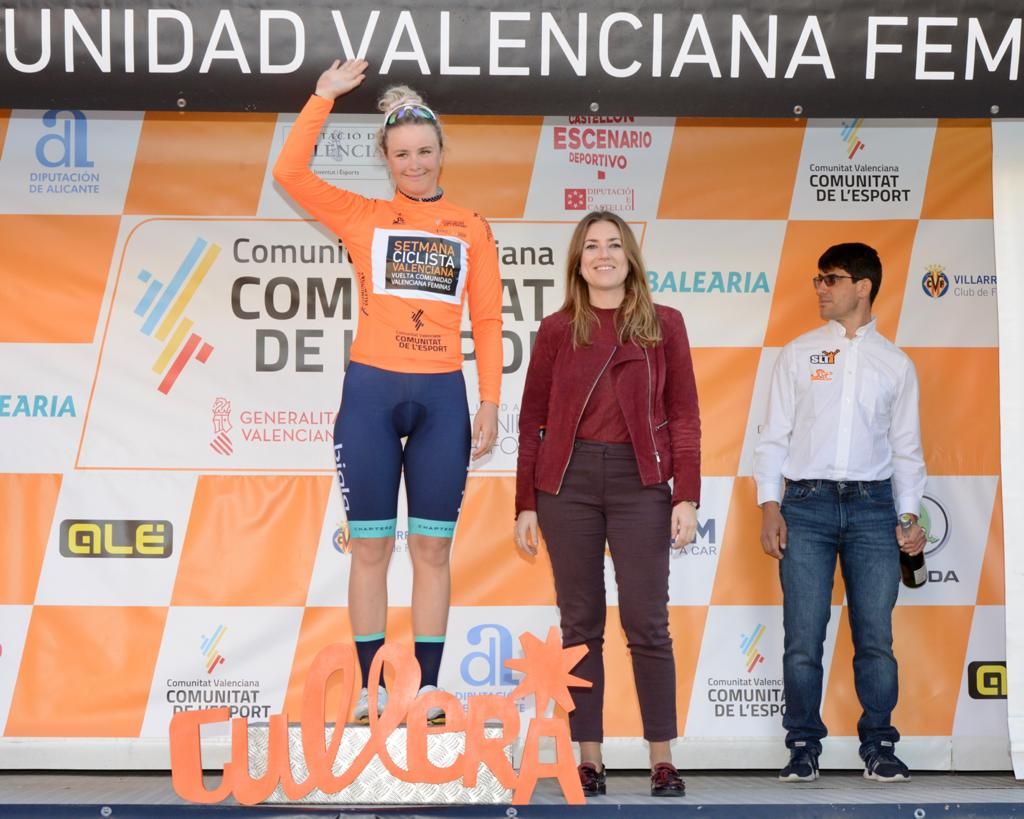 Emma Norsgaard J&oslash;rgensen (Katusha-Bigla) wins stage 1 at Setmana Ciclista Valenciana and takes the overall lead