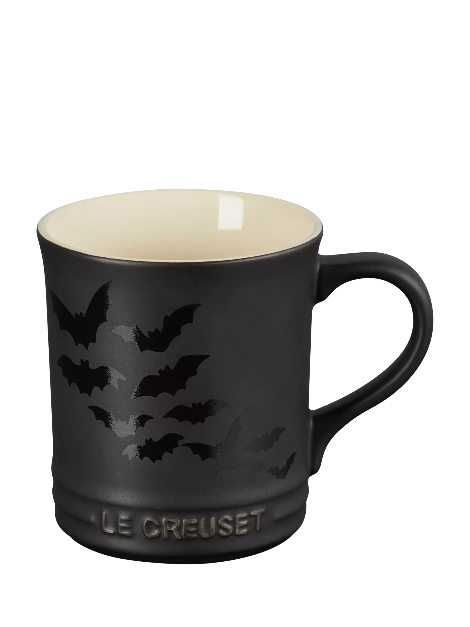 Le Creuset Stoneware Bat Mug, 400ml, Satin Black