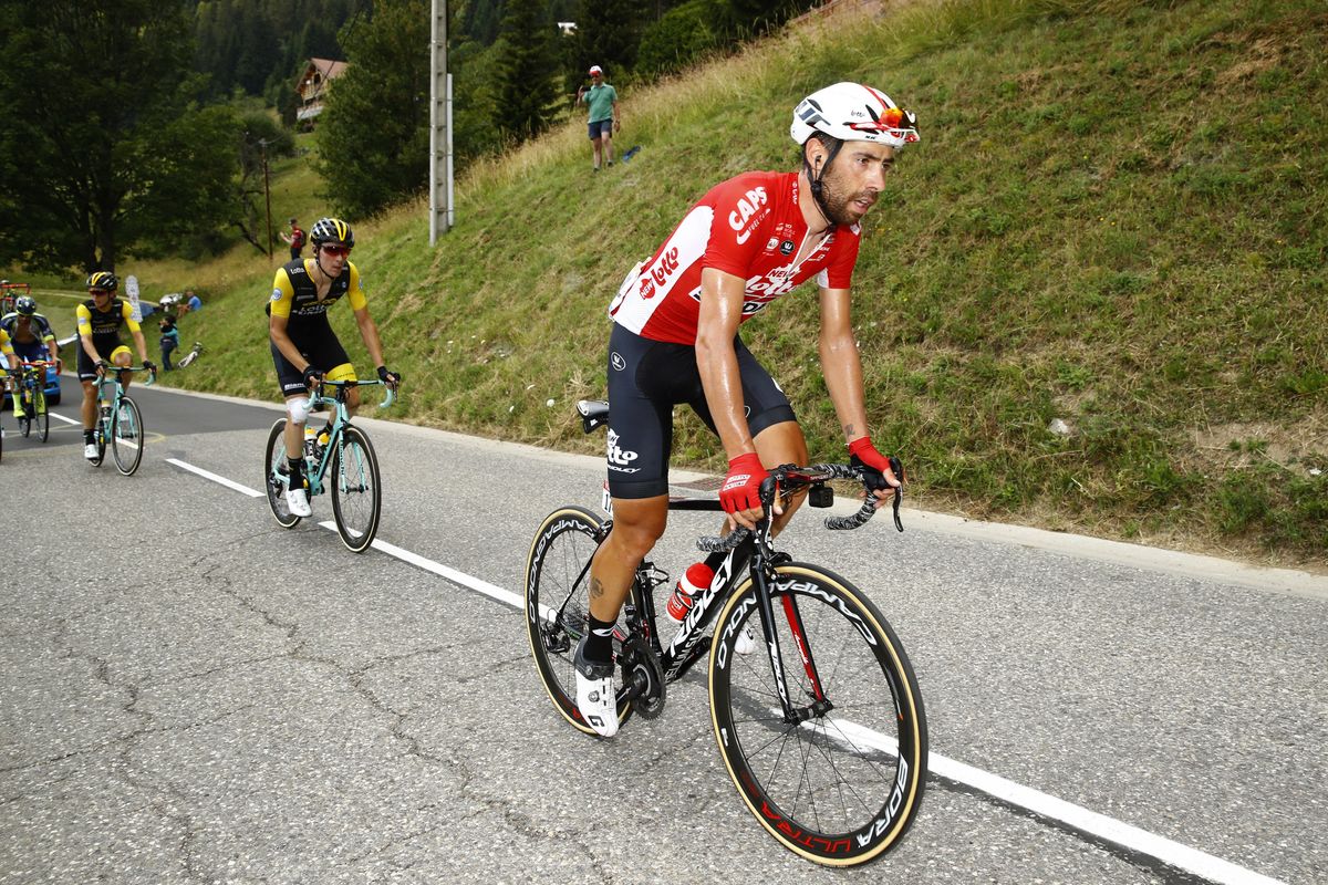 Thomas De Gendt (Lotto Soudal) on the attack