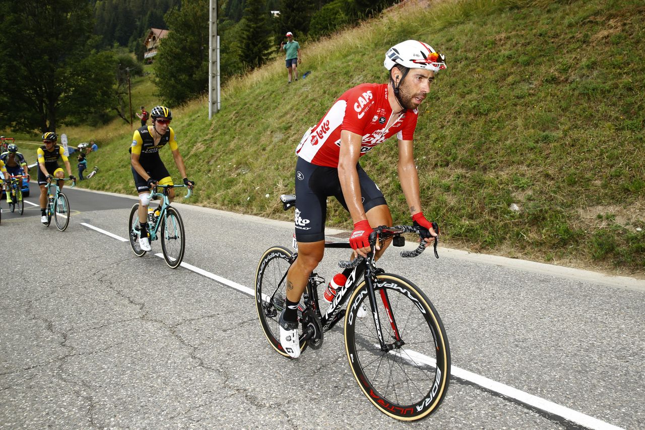 Thomas De Gendt (Lotto Soudal) on the attack