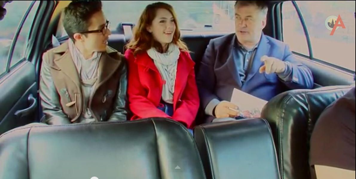 Watch Alec Baldwin give an unsuspecting couple love advice in a cab