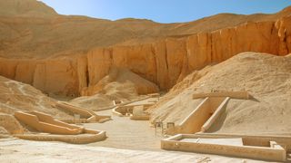 Royal burial in the Valley of the Kings in Egypt.