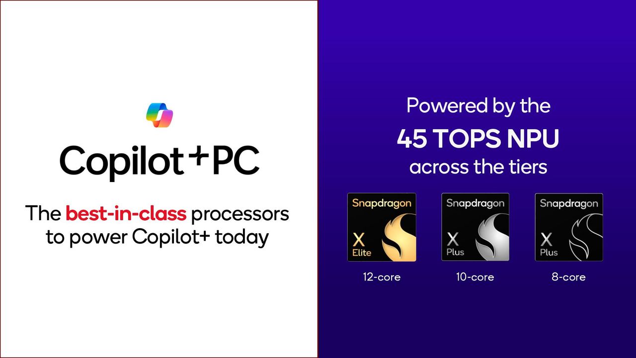 Qualcomm Snapdragon x Plus 8-core slides