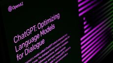 ChatGPT home screen pictured on a laptop screen with OpenAI branding.