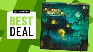 Betrayal at House on the Hill 2nd edition box beside a 'best deal' badge, all against a green background