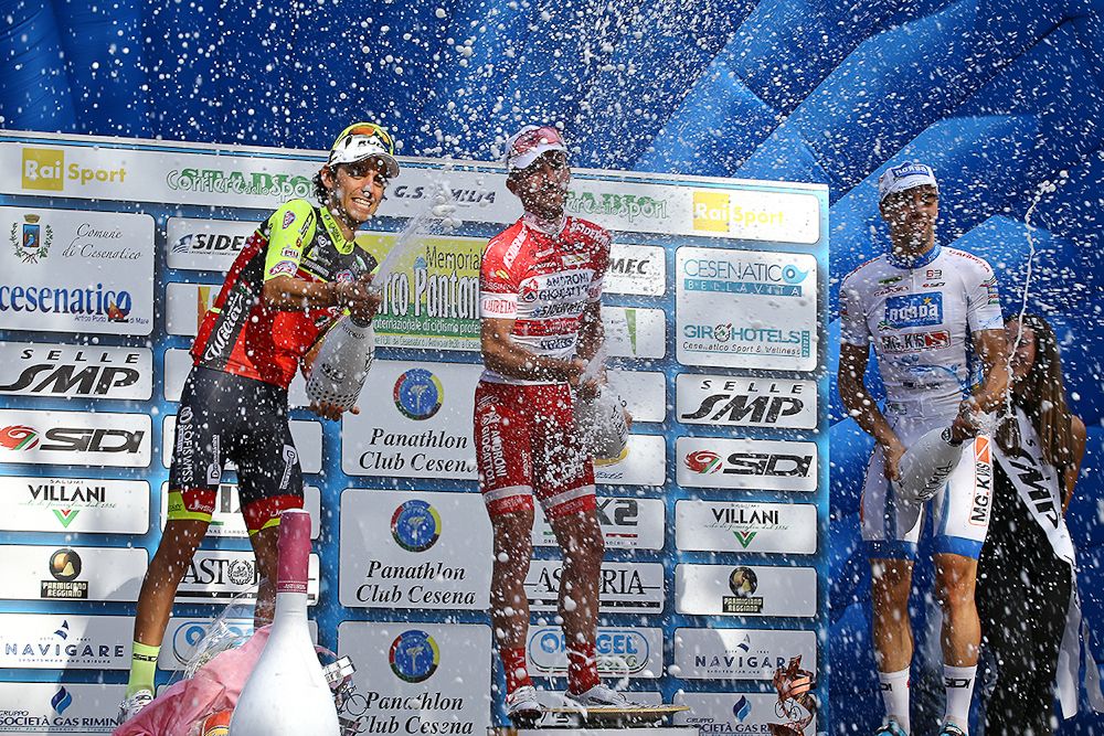 The 2016 Memorial Marco Pantani podium