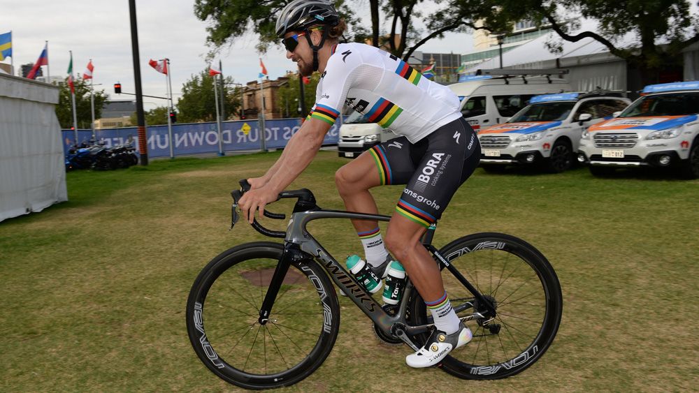Peter Sagan heads out for a ride around Adelaide