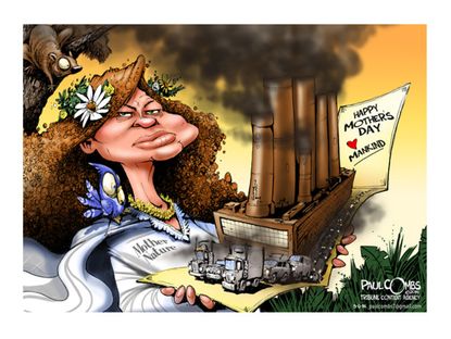 Editorial cartoon Mother earth Mother's Day