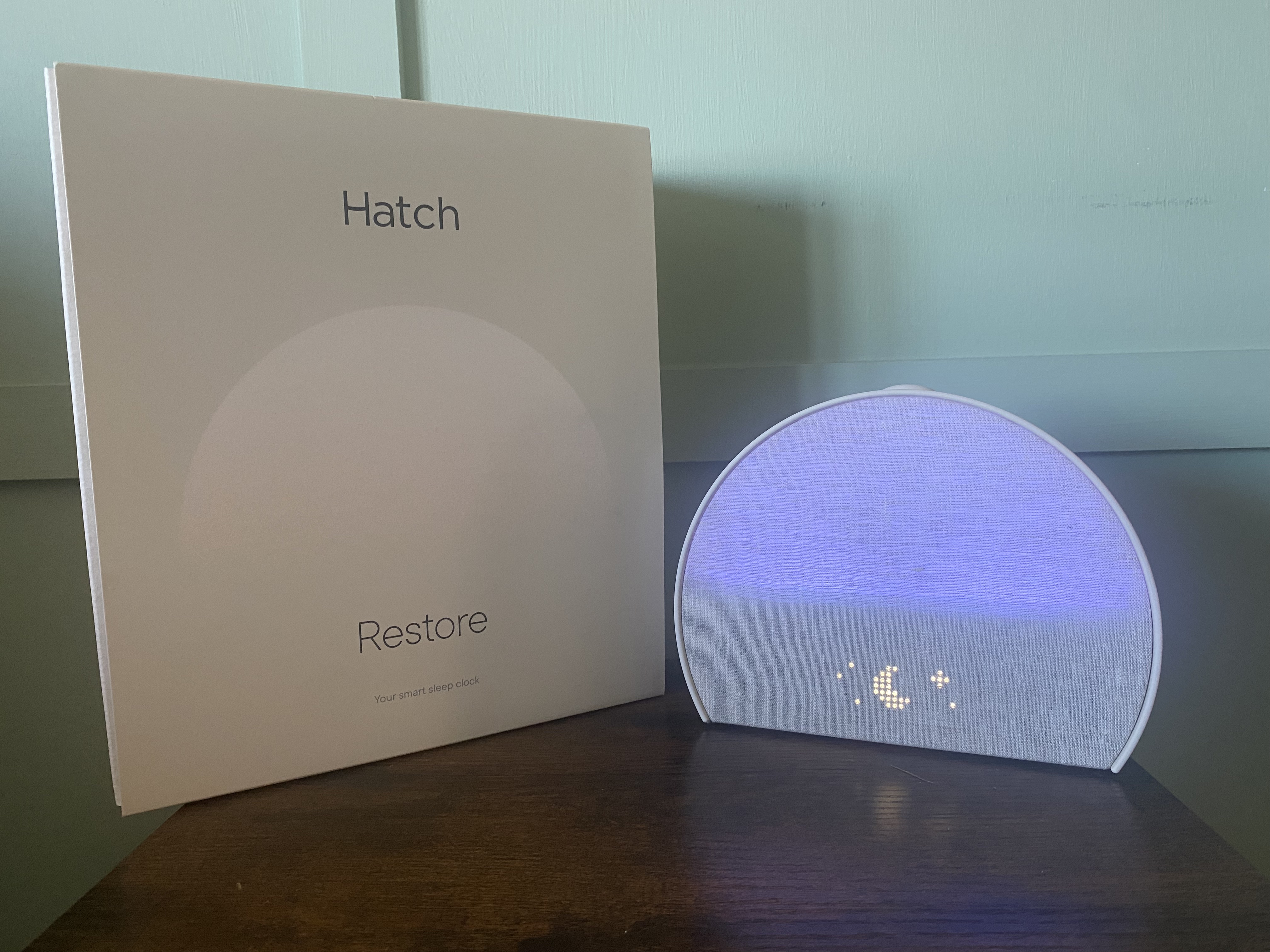 Hatch Restore 3 with sunset mode on 