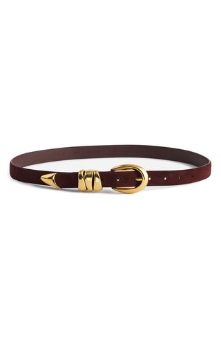 Triple Keeper Suede Belt