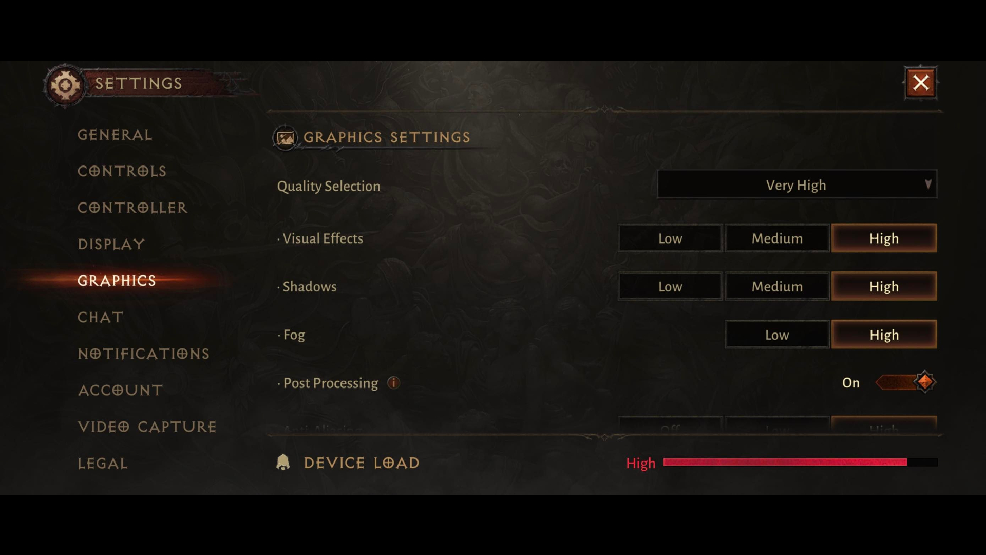 Diablo Immortal Ayarları Ekran Görüntüsü