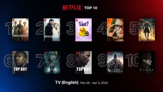 Netflix Top 10 TV shows March 28-April 3, 2022