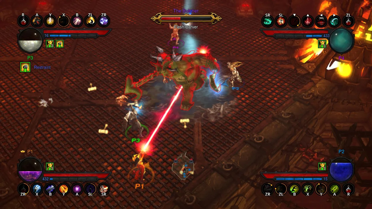 a massive fight in Diablo 3 Eternal Collection, one of the best Nintendo Switch Multiplayer Games in 2021