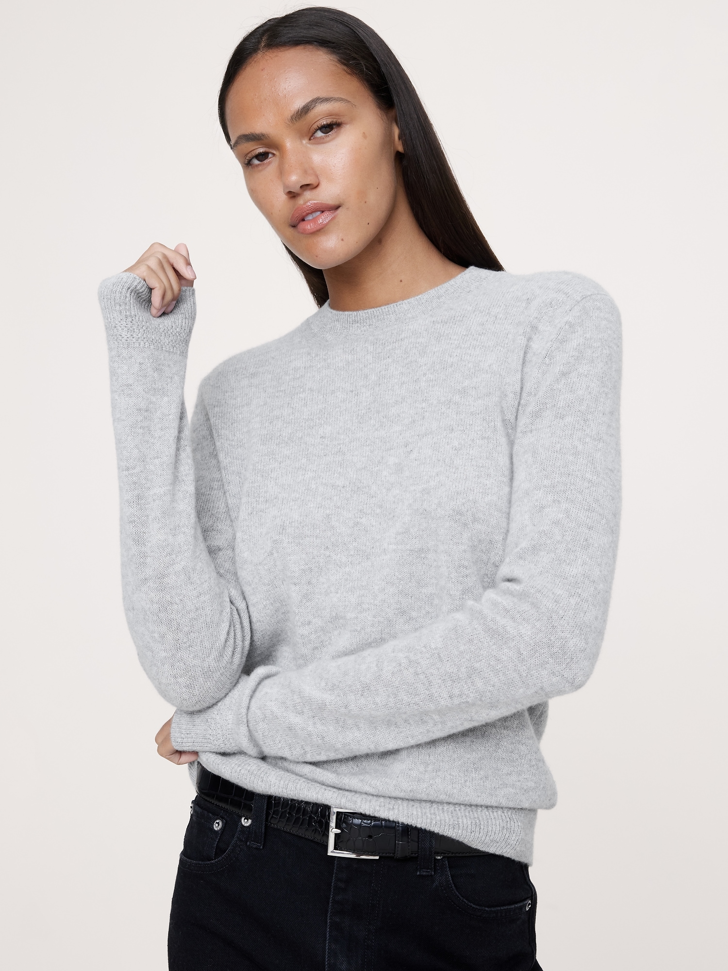 Lightweight Cashmere Crew-Neck Sweater