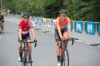 Rally Cycling teammates Sepp Kuss and Rob Briton recently at Tour de Beauce