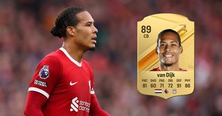 EA Sports FC 24 best tacklers: Virgil van Dijk of Liverpool looks on during the Premier League match between Liverpool FC and West Ham United at Anfield on September 24, 2023 in Liverpool, England.