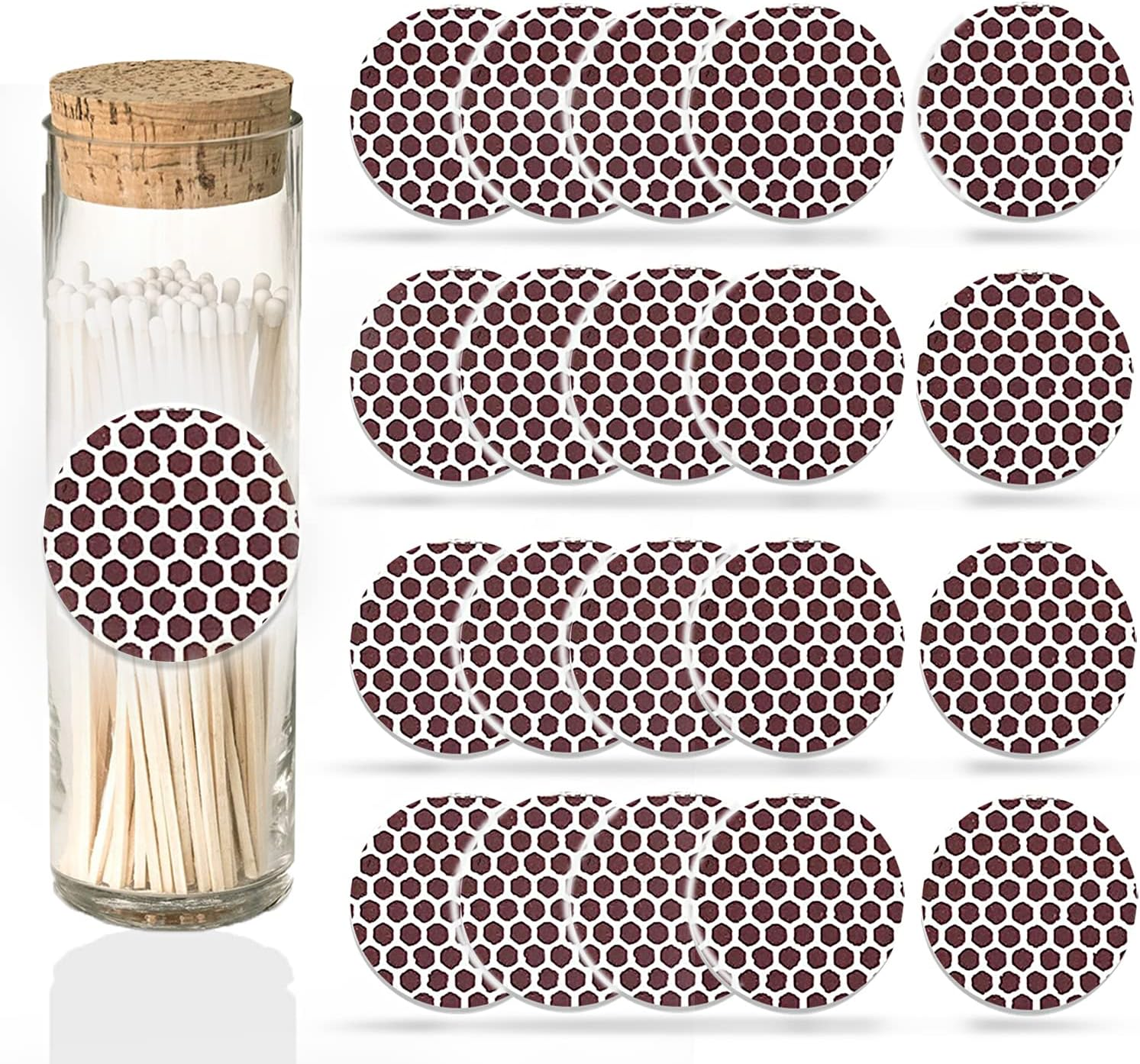 circular match strike stickers