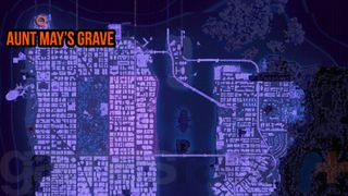 Spider-Man 2 Aunt May's grave location map